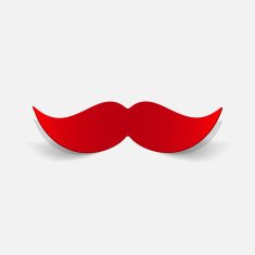 realistic design element mustache N26