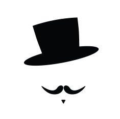face with mustache vector N2
