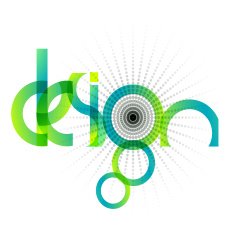 Abstract design typographic illustration