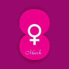 Beautiful happy women's day colorful holiday background