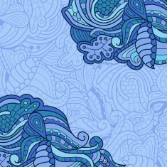 Vector texture background with abstract flowers illustration N3
