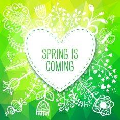 Spring Heart card with Flower N2