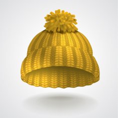 Yellow knitted hat