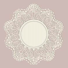 Decorative Vintage Design Element illustration with lacy frame N17