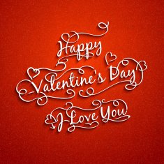 Set of valentine's and wedding typography