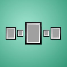 Wall with empty Picture Frame Vector N3