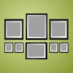 Wall with empty Picture Frame Vector N4