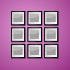 Wall with empty Picture Frame Vector N5
