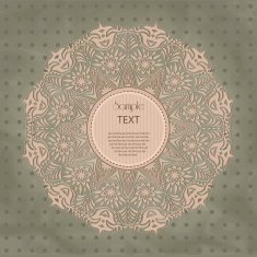 Decorative Vintage Design Element illustration with lacy frame N18