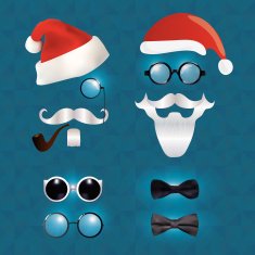 Santa Ð¡laus fashion set hipster style