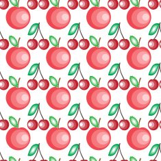 Cute fruits seamless background on white N2