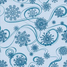 Seamless pattern of openwork snowflakes