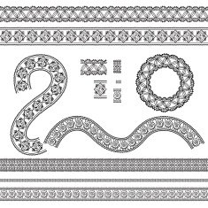 Seamless trims for use with fabric projects