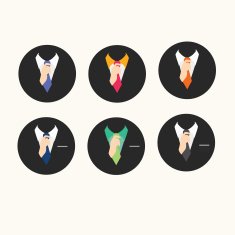 Male clothing suit set icon