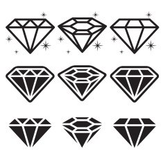 Diamond Icons Set N3