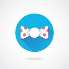 Vector Polka Dot Bow Tie N2