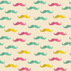 Seamless mustache pattern N5