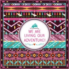 Hipster seamless tribal pattern with geometric elements