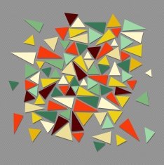 Unusual retro hipsters triangle composition background vector file