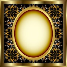 Floral Gold Frame
