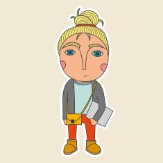 Cute girl with laptop N2