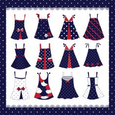 Set of girl dresses