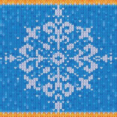 Christmas knitted wool with snowflake