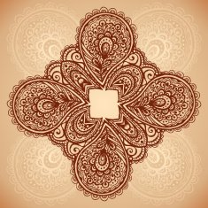 Vintage floral background with doodle flowers N2