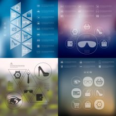 fashion infographic with unfocused background N77