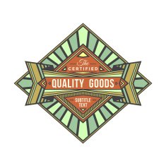 abstract colored retro vector badge label