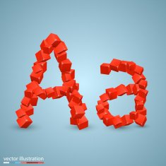 Cubes as a symbol font A