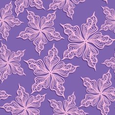 seamless pattern with purple flowers N3