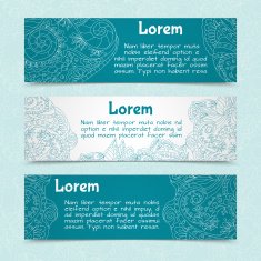 Ornamental banners horizontal