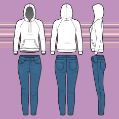 Hoodi and jeans set