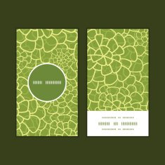 Vector abstract green natural texture vertical round frame pattern business N2