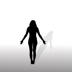 Vector silhouette of a woman N765