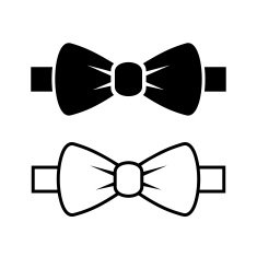 Bow tie icons set N3