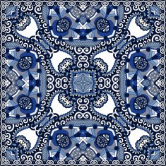 silk neck scarf or kerchief square pattern design N104