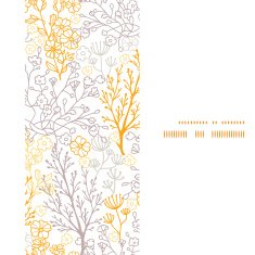 Vector magical floral vertical frame seamless pattern background
