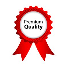 premium quality red badge