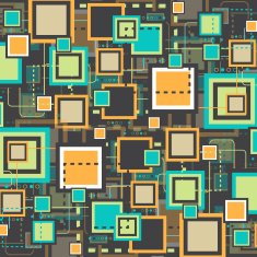 Vector grunge retro square background N5