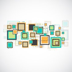 Vector grunge retro square background N11