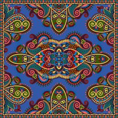 Traditional ornamental floral paisley bandanna N591