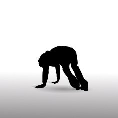 Vector silhouette of a man N168