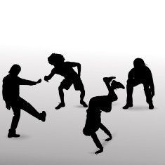Vector silhouette of a man N169
