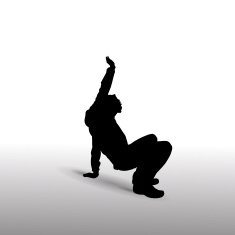Vector silhouette of a man N170