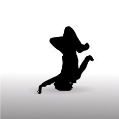 Vector silhouette of a man N171