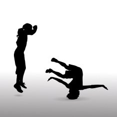 Vector silhouette of a man N172