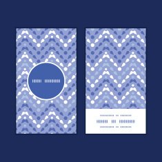 Vector purple drops chevron vertical round frame pattern business cards N3