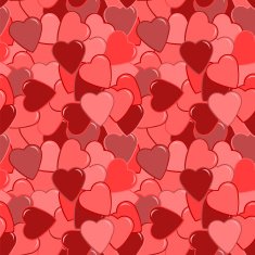 Seamless red heart pattern